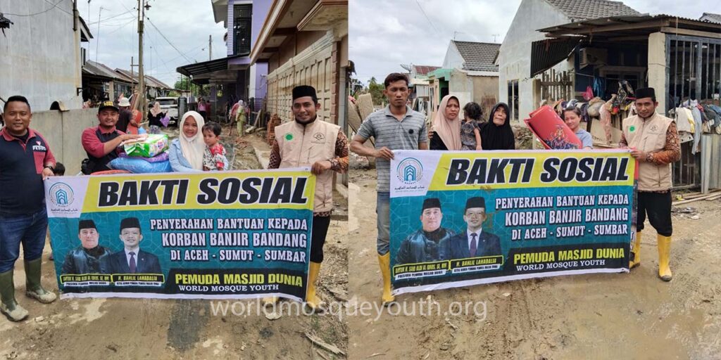 Pemuda Masjid Dunia Salurkan Bantuan untuk Korban Banjir Bandang